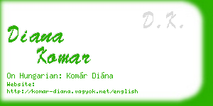 diana komar business card